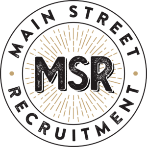 Main Street Recruitment Logo Emblem Black